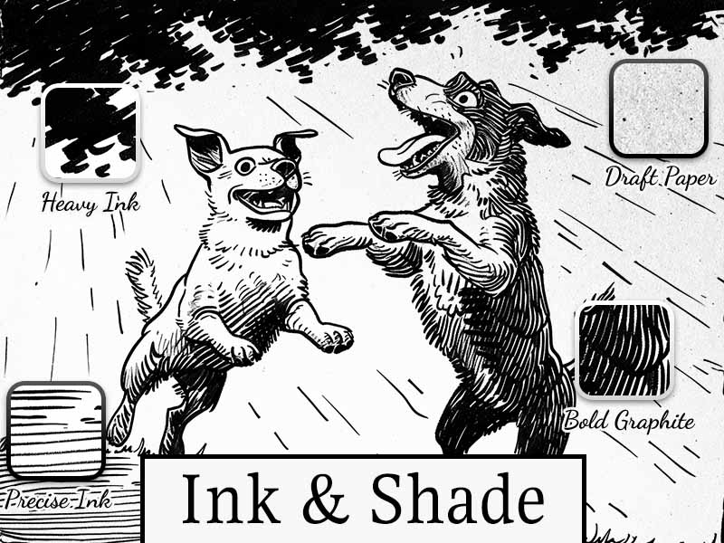 Ink&Shade Procreate brush pack preview